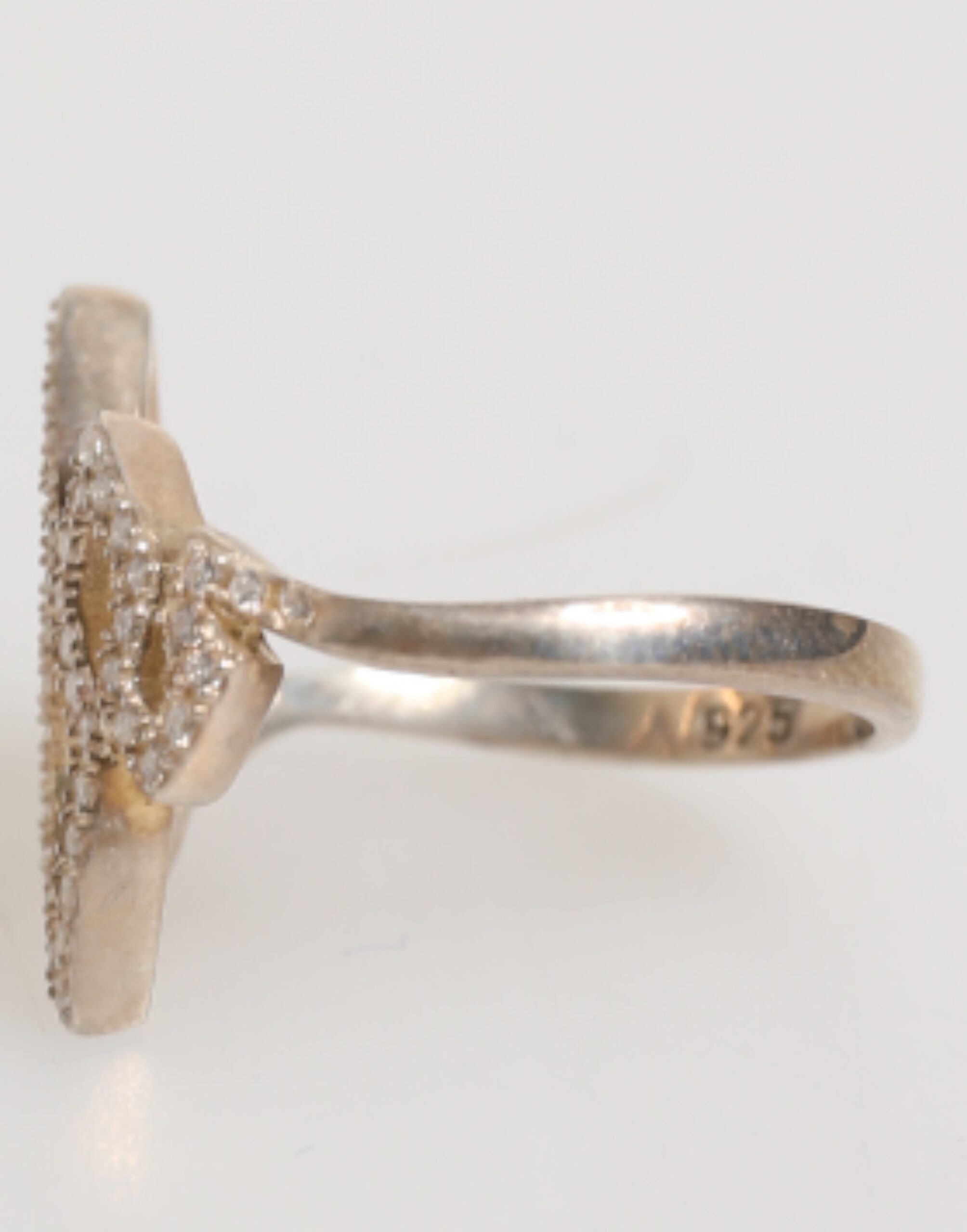 Nialaya Geometric Diamond Shape Pave CZ Crystal Jewelry Ring - Zeiniez