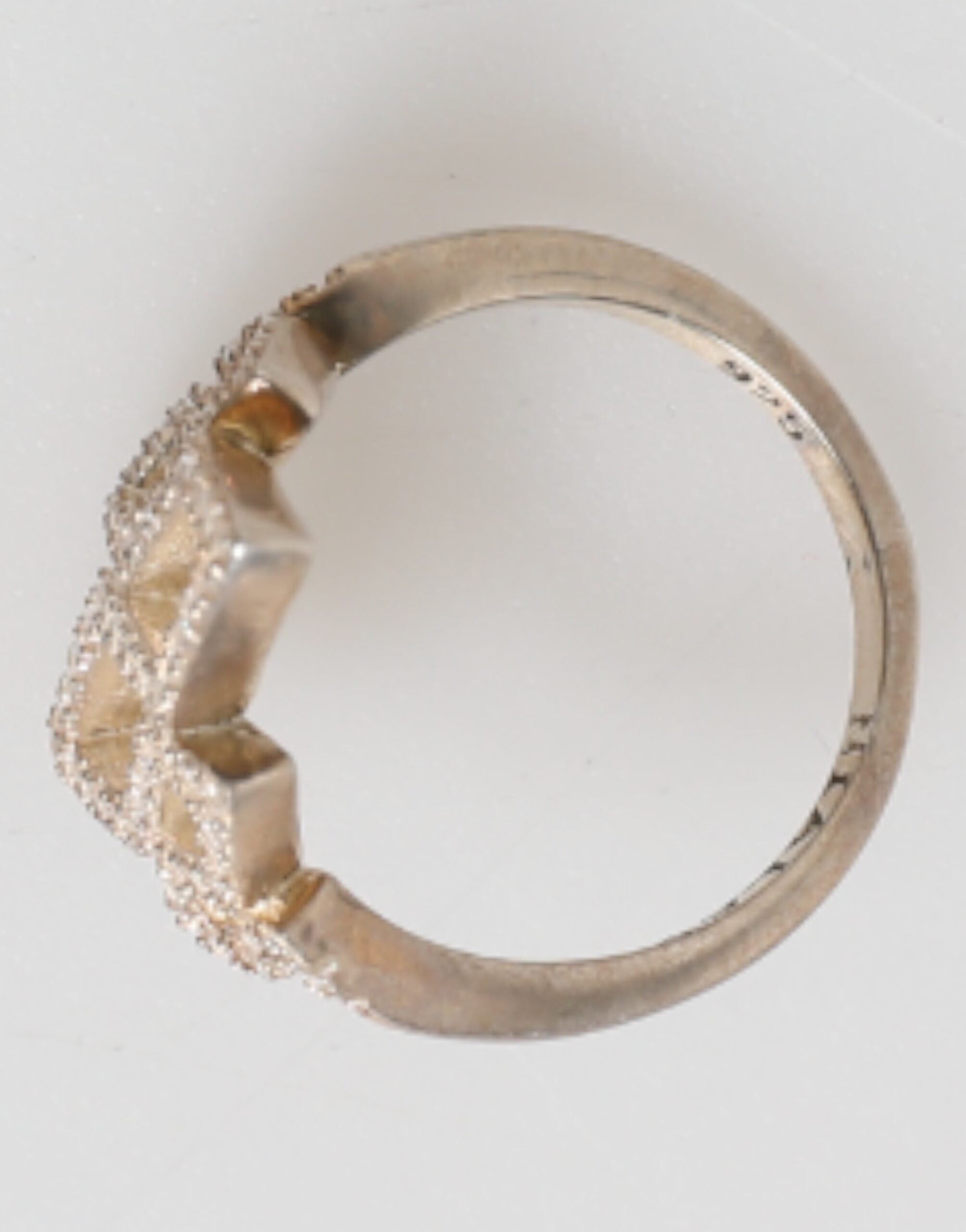 Nialaya Geometric Diamond Shape Pave CZ Crystal Jewelry Ring - Zeiniez