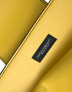 Dolce & Gabbana Yellow Smooth Leather DG Logo Clutch Crossbody Case Bag - Zeiniez