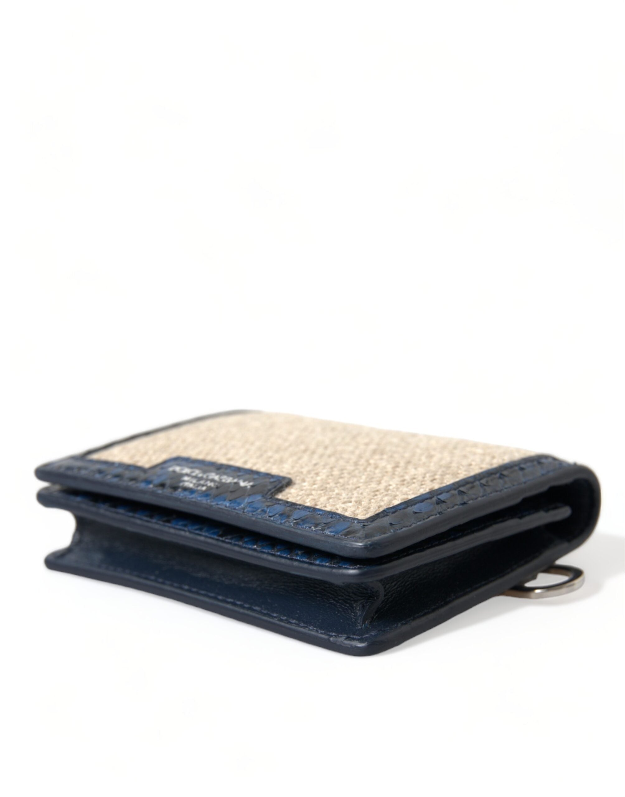 Dolce & Gabbana Beige Raffia Blue Leather Trim Mini Shoulder Purse Crossbody Bag - Zeiniez