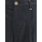 Vivienne Westwood Gray Fleece Wool Casual Pants