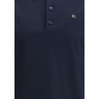 Burberry Blue Cotton Polo Shirt