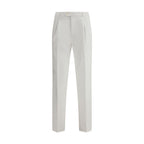 Brunello Cucinelli White Cotton Casual Pants