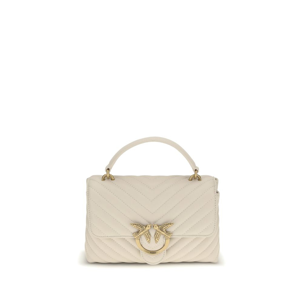 PINKO White Calf Leather Bos Taurus Handbag - Zeiniez
