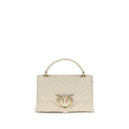 PINKO White Calf Leather Bos Taurus Handbag - Zeiniez