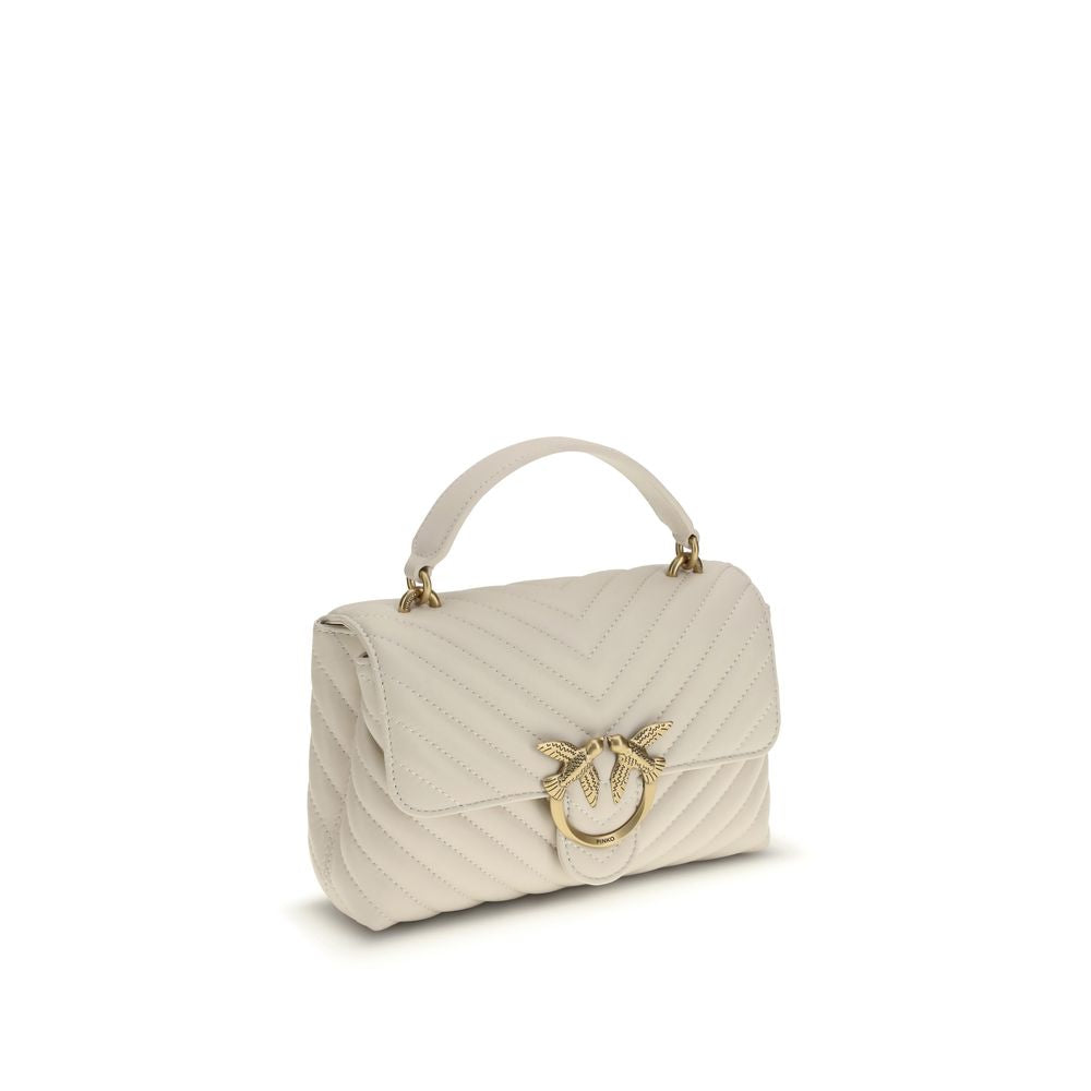 PINKO White Calf Leather Bos Taurus Handbag - Zeiniez