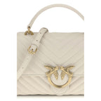 PINKO White Calf Leather Bos Taurus Handbag - Zeiniez