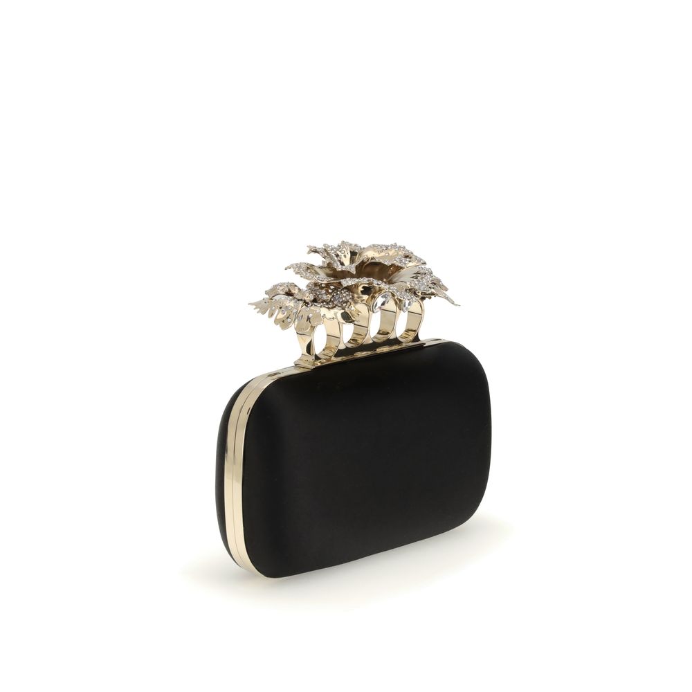 Alexander McQueen Black Silk Clutch Bag - Zeiniez