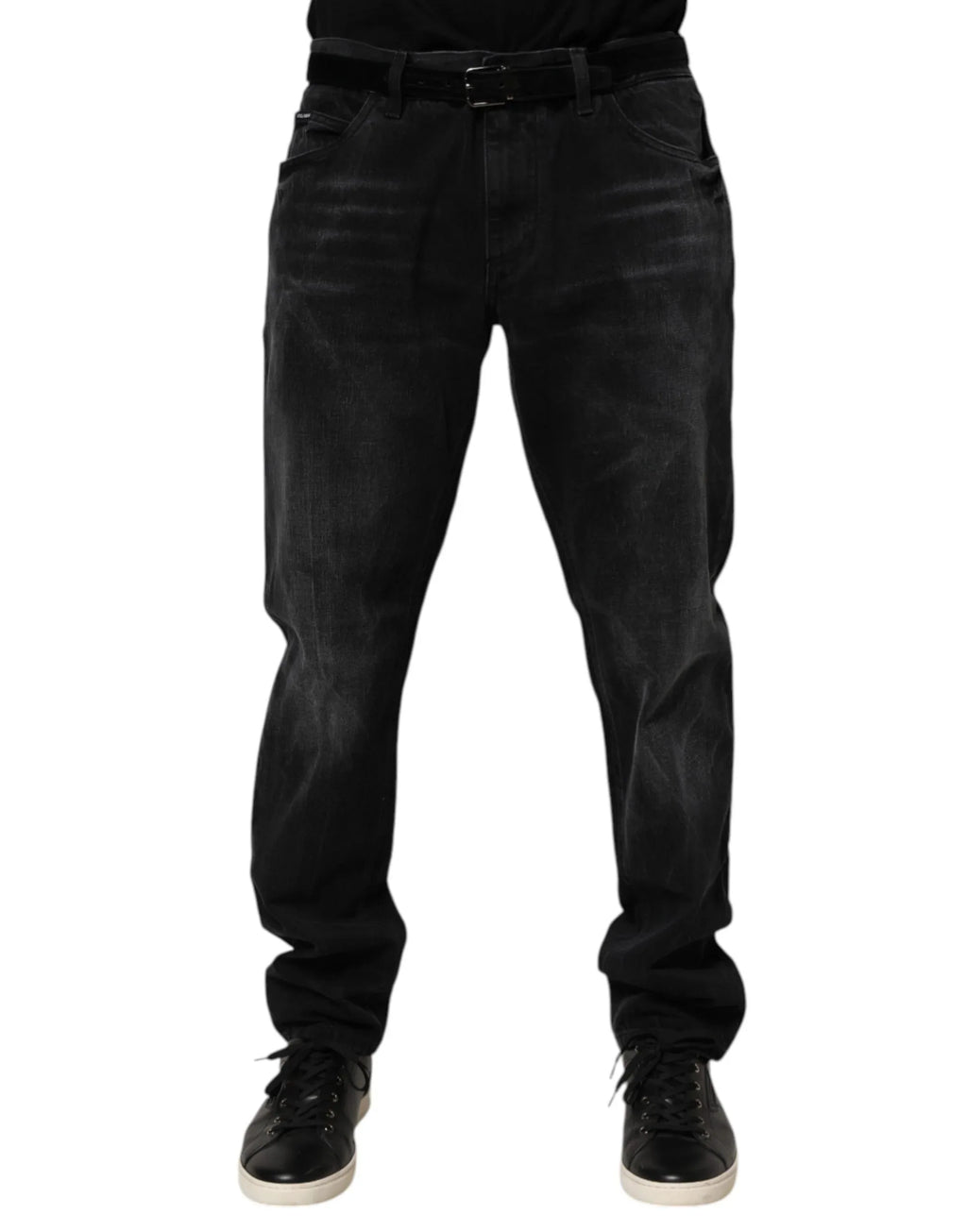 Dolce & Gabbana Black Washed Cotton Skinny Men Denim Jeans - Zeiniez