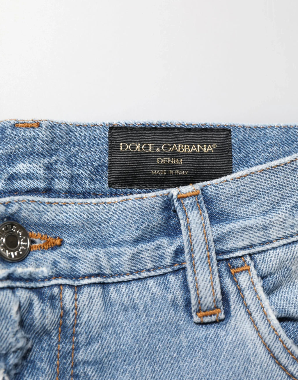 Dolce & Gabbana Blue Distressed Ripped Denim Pants Jeans - Zeiniez