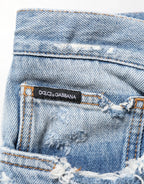 Dolce & Gabbana Blue Distressed Ripped Denim Pants Jeans - Zeiniez
