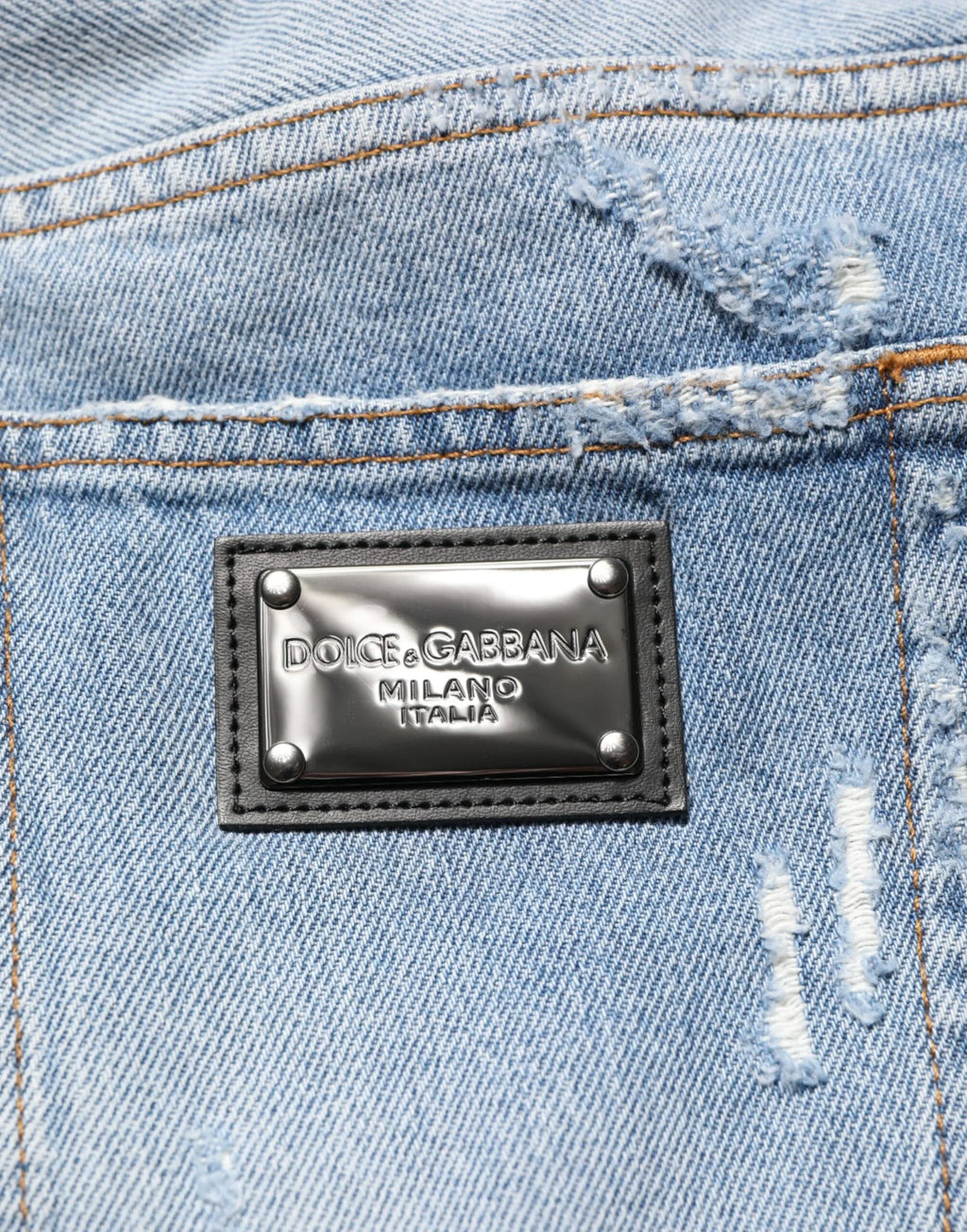 Dolce & Gabbana Blue Distressed Ripped Denim Pants Jeans - Zeiniez