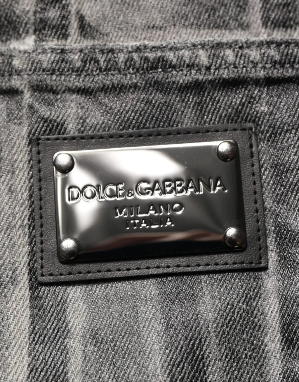Dolce & Gabbana Black Grey Graphic Print Denim Pants Jeans - Zeiniez