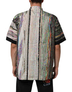 Dolce & Gabbana Multicolor Graphic Collared Casual Shirt - Zeiniez