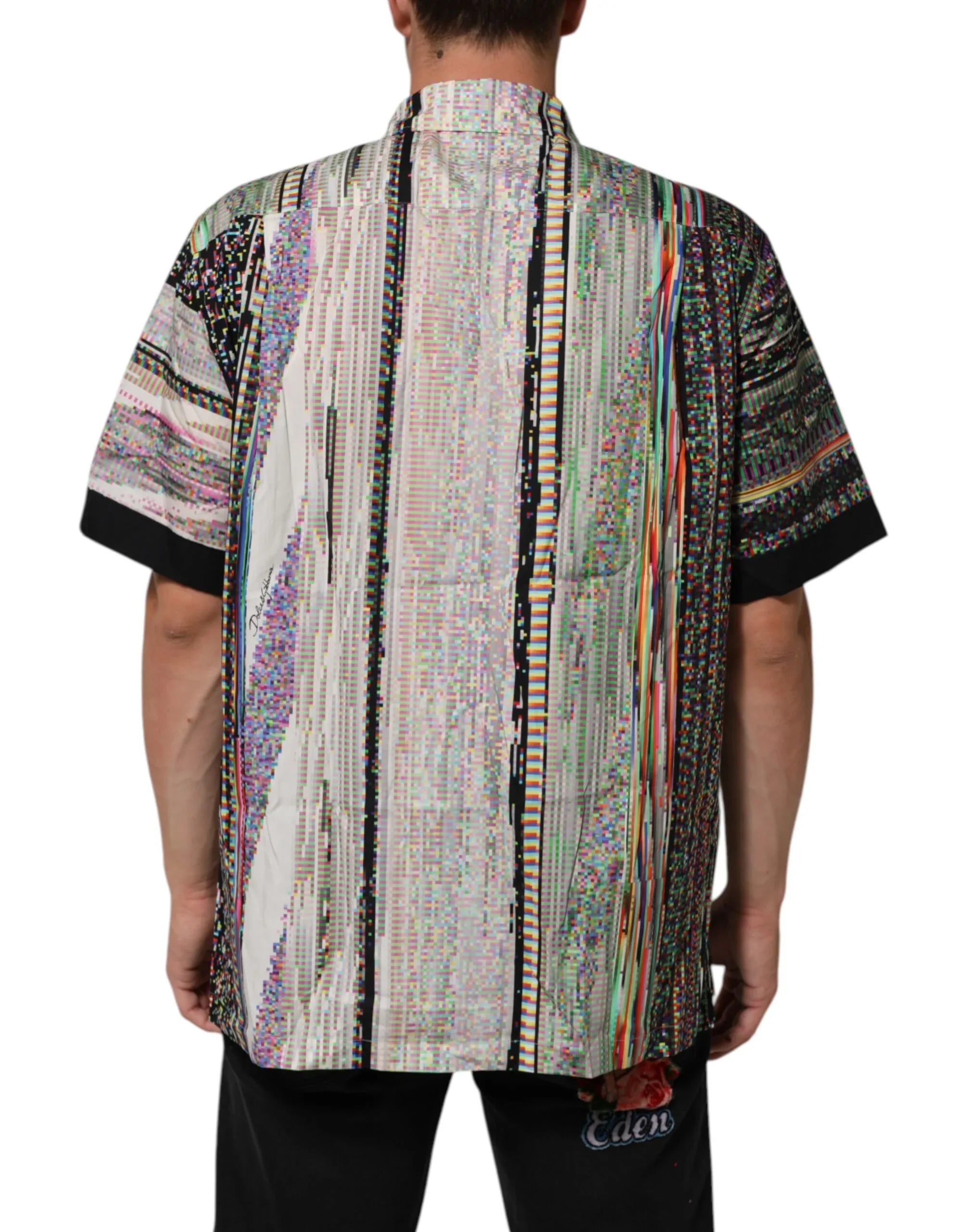 Dolce & Gabbana Multicolor Graphic Collared Casual Shirt - Zeiniez