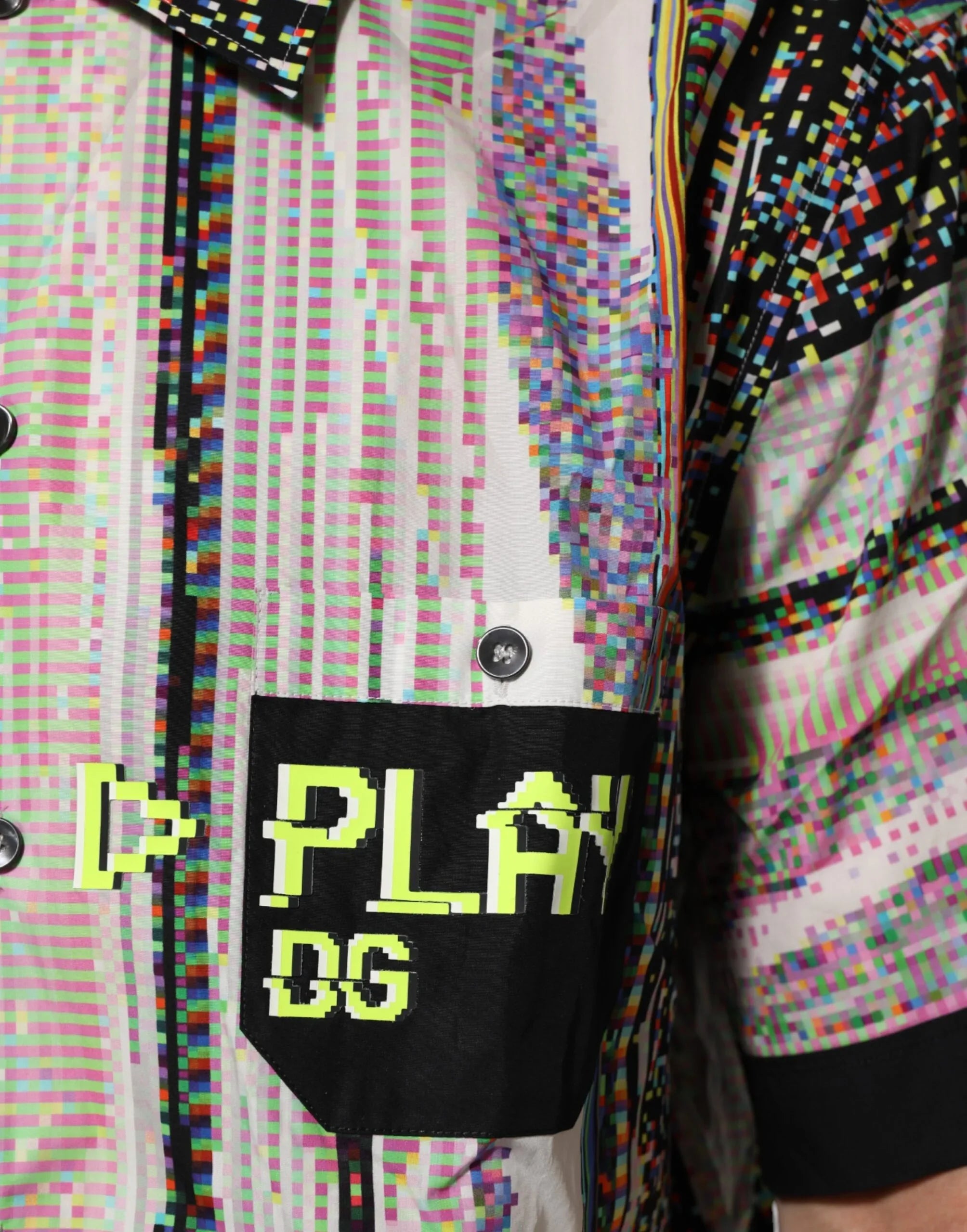 Dolce & Gabbana Multicolor Graphic Collared Casual Shirt - Zeiniez