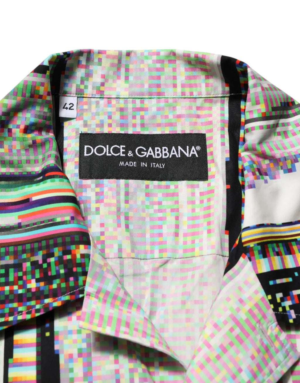 Dolce & Gabbana Multicolor Graphic Collared Casual Shirt - Zeiniez