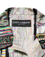 Dolce & Gabbana Multicolor Graphic Collared Casual Shirt - Zeiniez