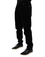 Dolce & Gabbana Black Cotton Slim Fit Denim Trouser Jeans - Zeiniez