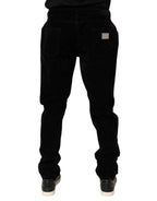 Dolce & Gabbana Black Cotton Slim Fit Denim Trouser Jeans - Zeiniez