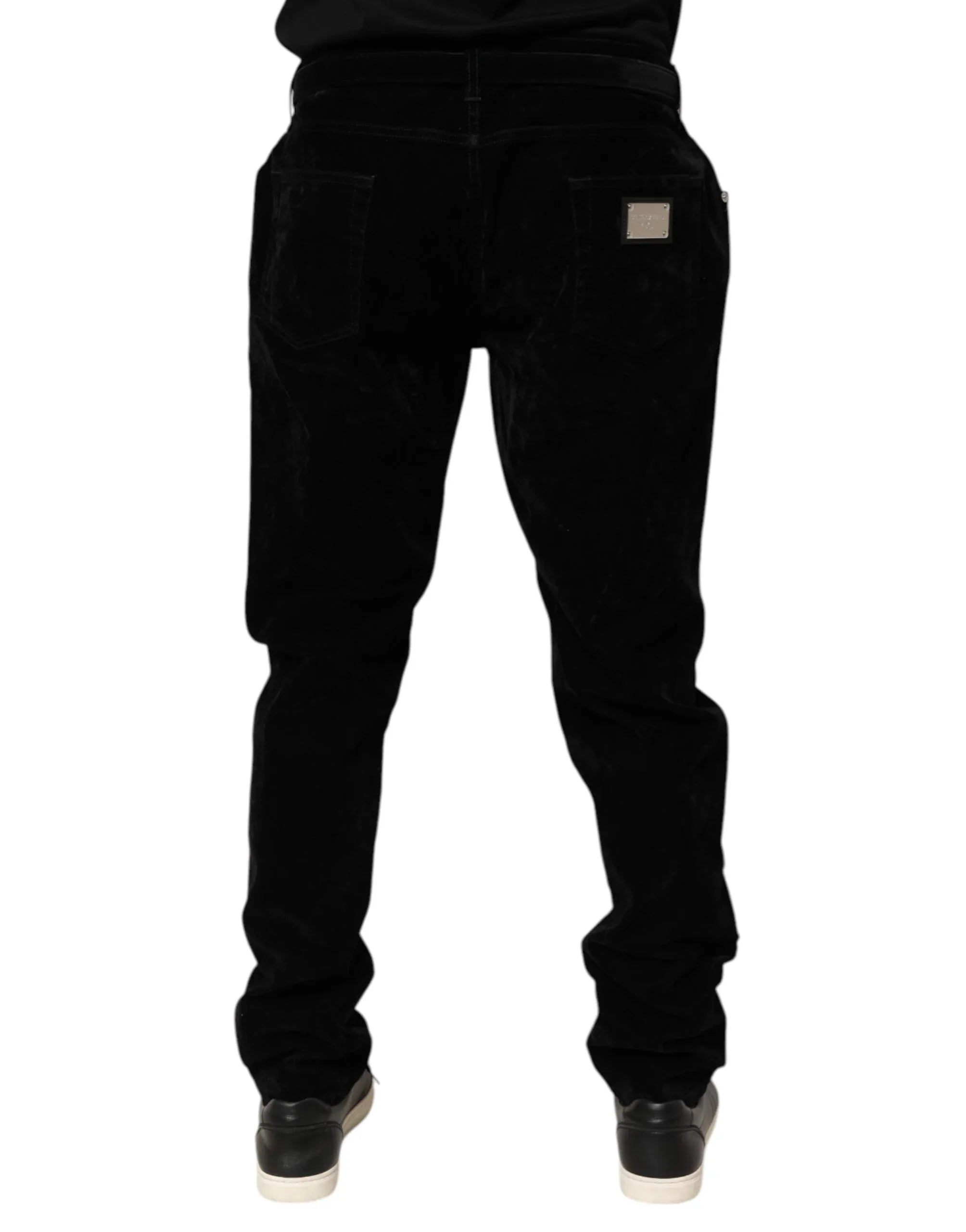 Dolce & Gabbana Black Cotton Slim Fit Denim Trouser Jeans - Zeiniez