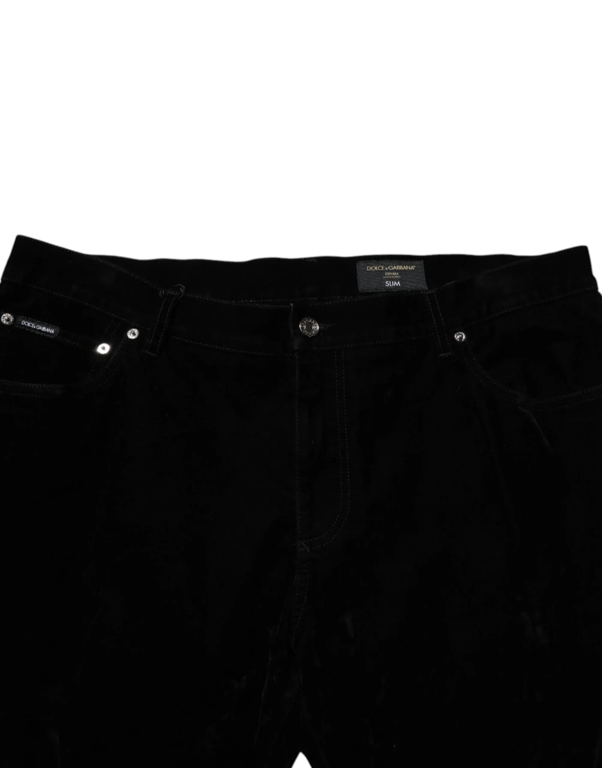 Dolce & Gabbana Black Cotton Slim Fit Denim Trouser Jeans - Zeiniez