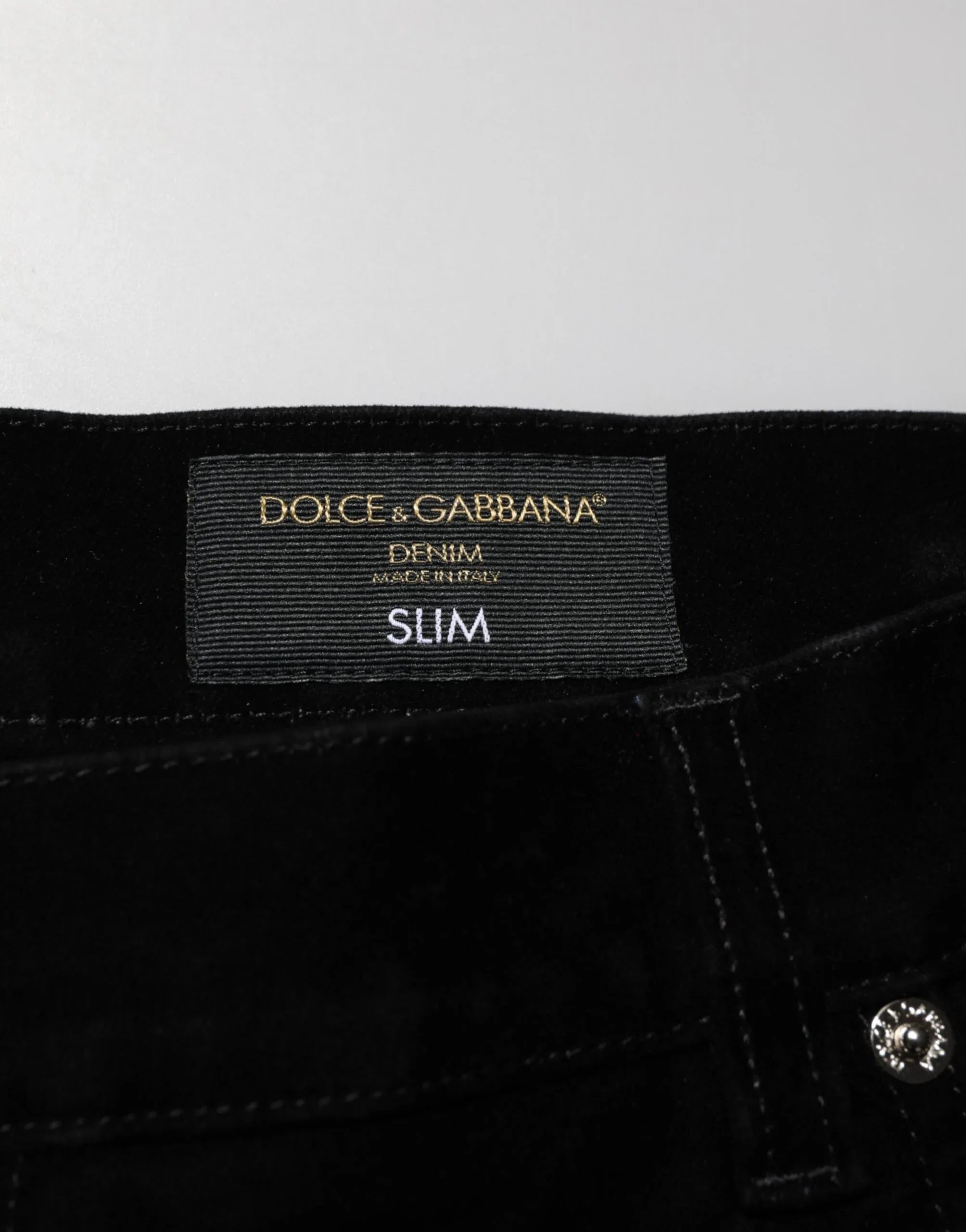Dolce & Gabbana Black Cotton Slim Fit Denim Trouser Jeans - Zeiniez