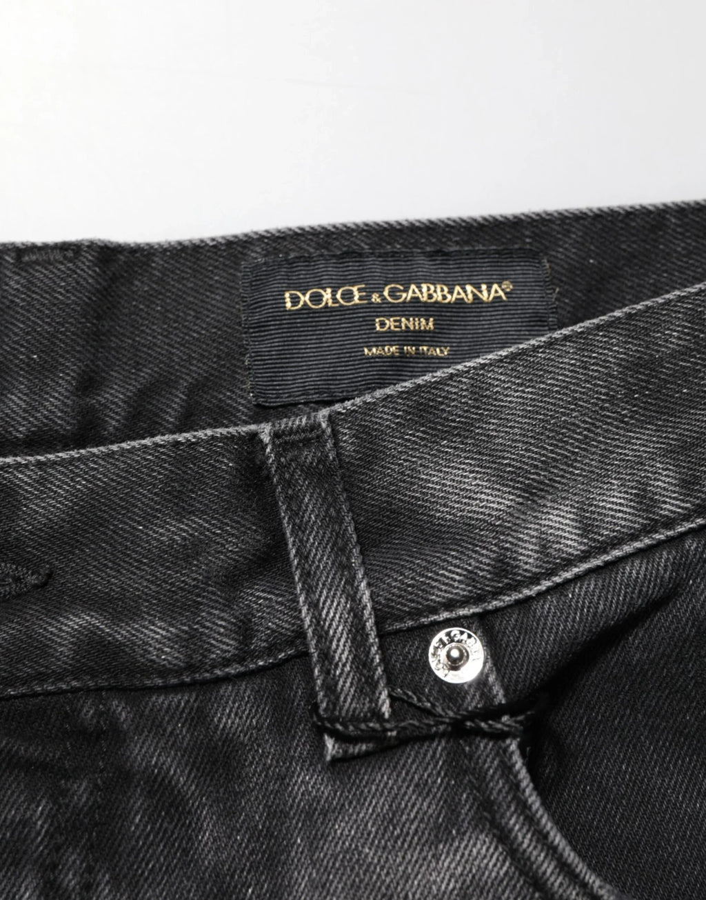 Dolce & Gabbana Black Marbled Effect Straight Men Denim Jeans - Zeiniez