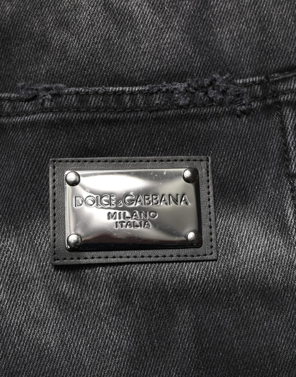 Dolce & Gabbana Black Marbled Effect Straight Men Denim Jeans - Zeiniez