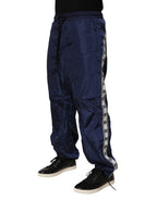 Dolce & Gabbana Blue Nylon Straight Jogger Sweatpants Pants - Zeiniez
