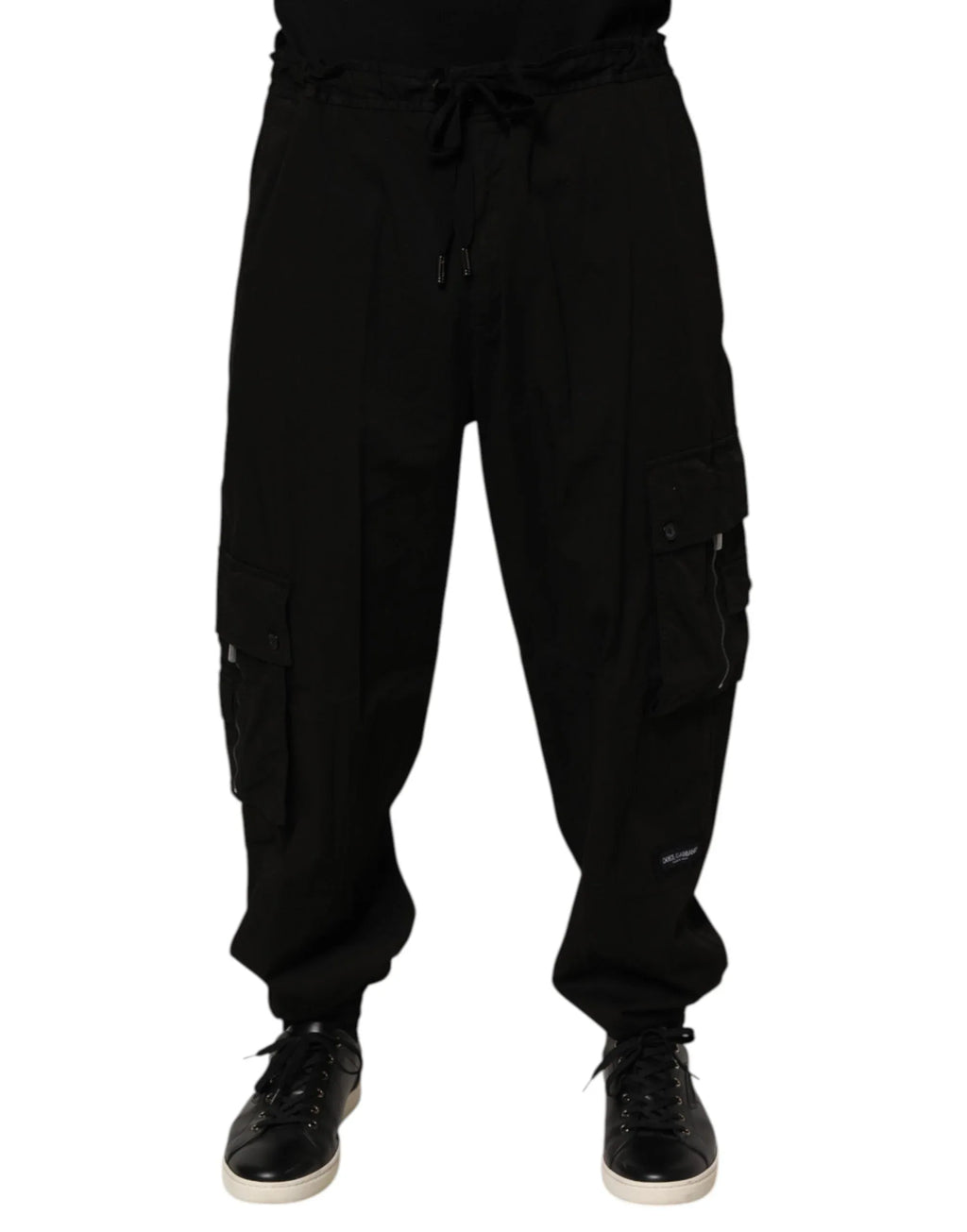 Dolce & Gabbana Black Cotton Cargo Jogger Sweatpants Pants - Zeiniez