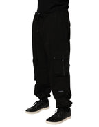 Dolce & Gabbana Black Cotton Cargo Jogger Sweatpants Pants - Zeiniez