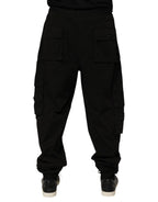 Dolce & Gabbana Black Cotton Cargo Jogger Sweatpants Pants - Zeiniez