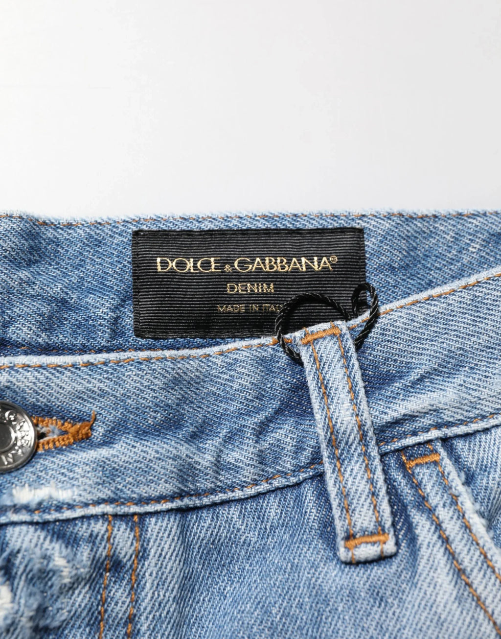 Dolce & Gabbana Blue Distressed Ripped Denim Trouser Jeans - Zeiniez