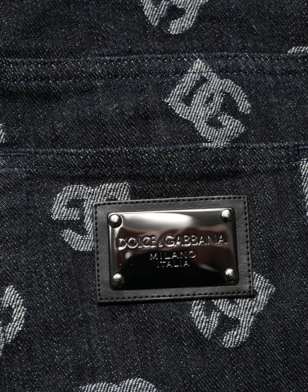 Dolce & Gabbana Black DG Monogram Cotton Skinny Denim Jeans - Zeiniez