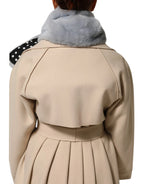 Dolce & Gabbana Powder Blue Mink Fur Neck Warmer Scarf - Zeiniez