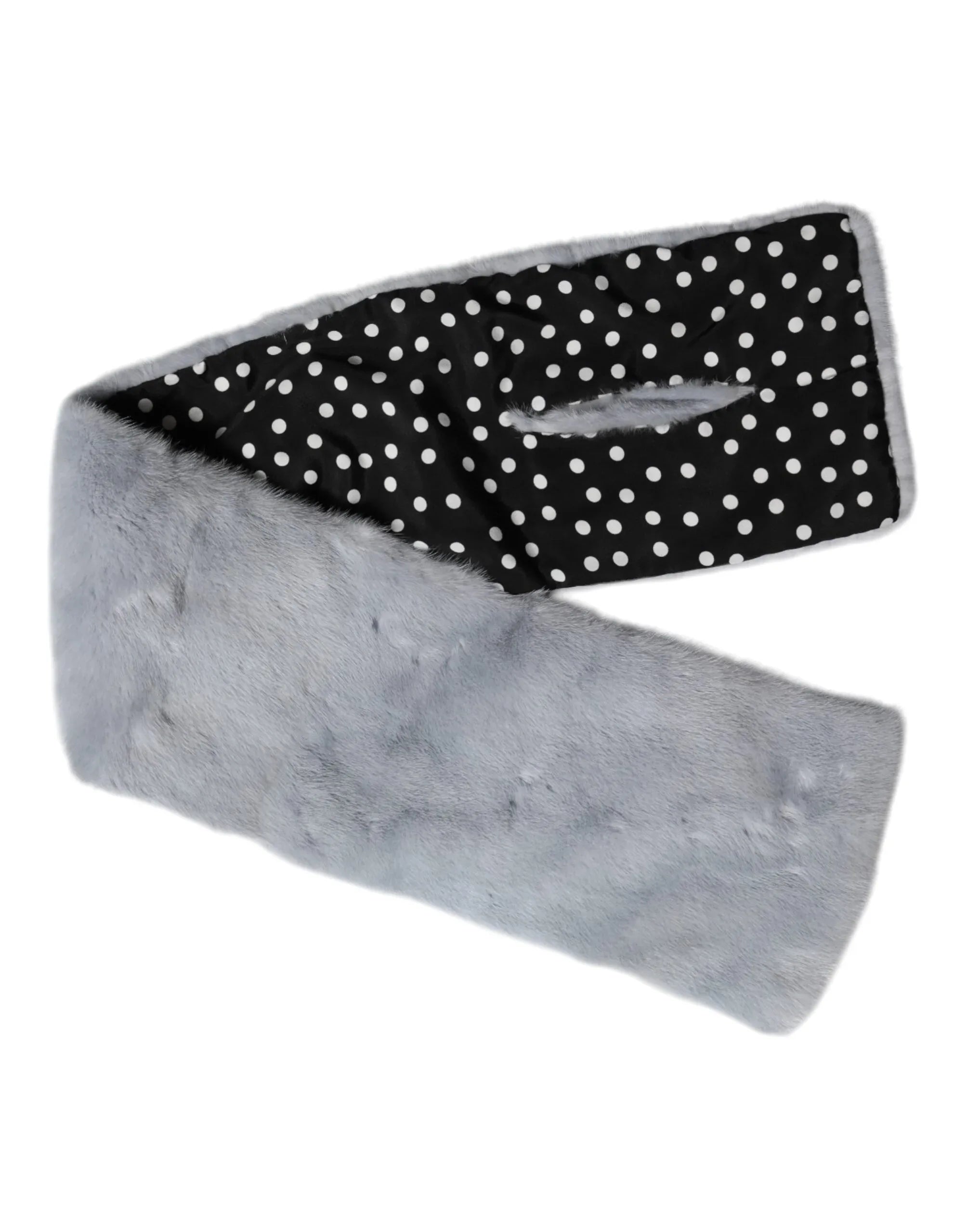 Dolce & Gabbana Powder Blue Mink Fur Neck Warmer Scarf - Zeiniez