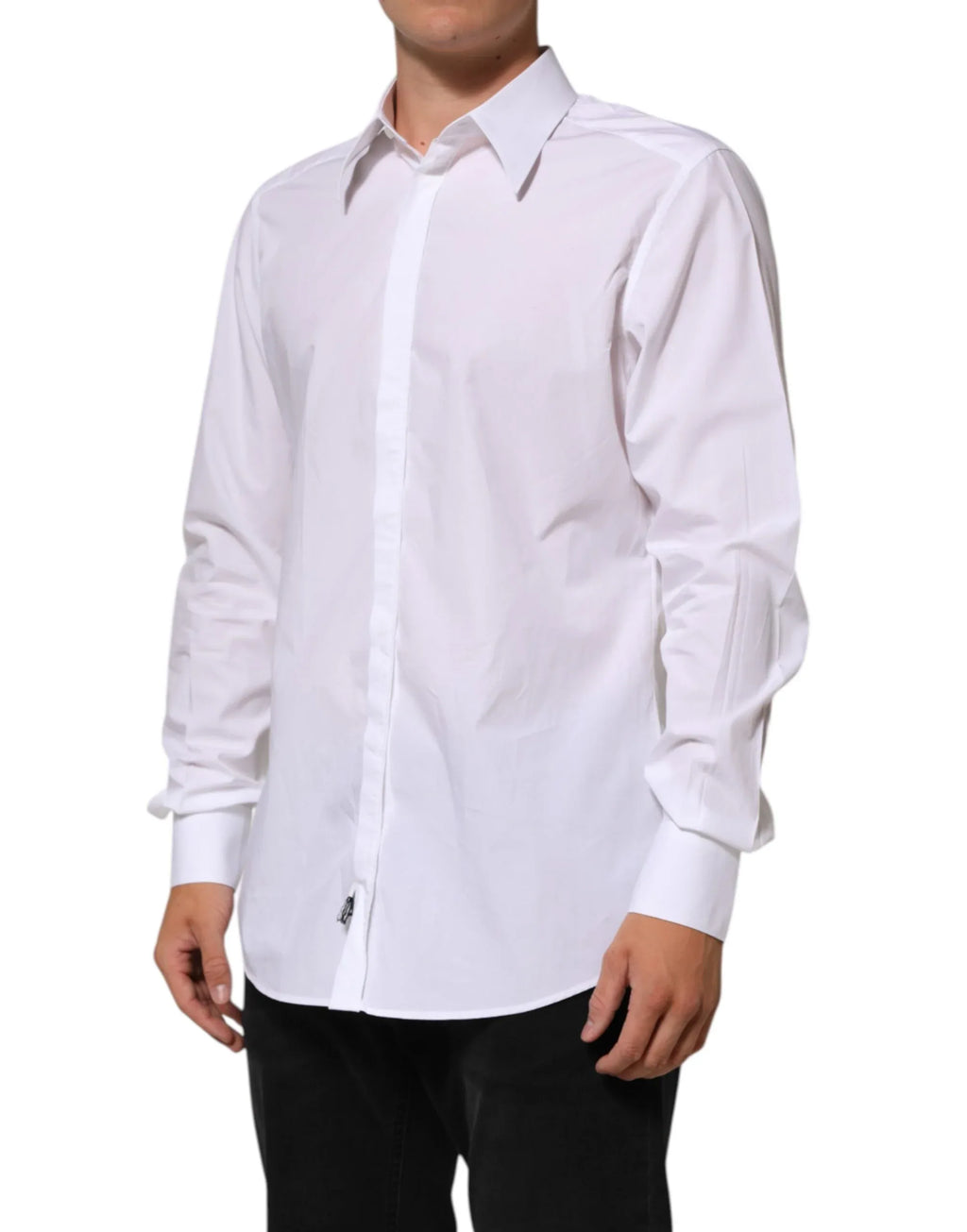 Dolce & Gabbana White Cotton MARTINI Men Formal Dress Shirt - Zeiniez