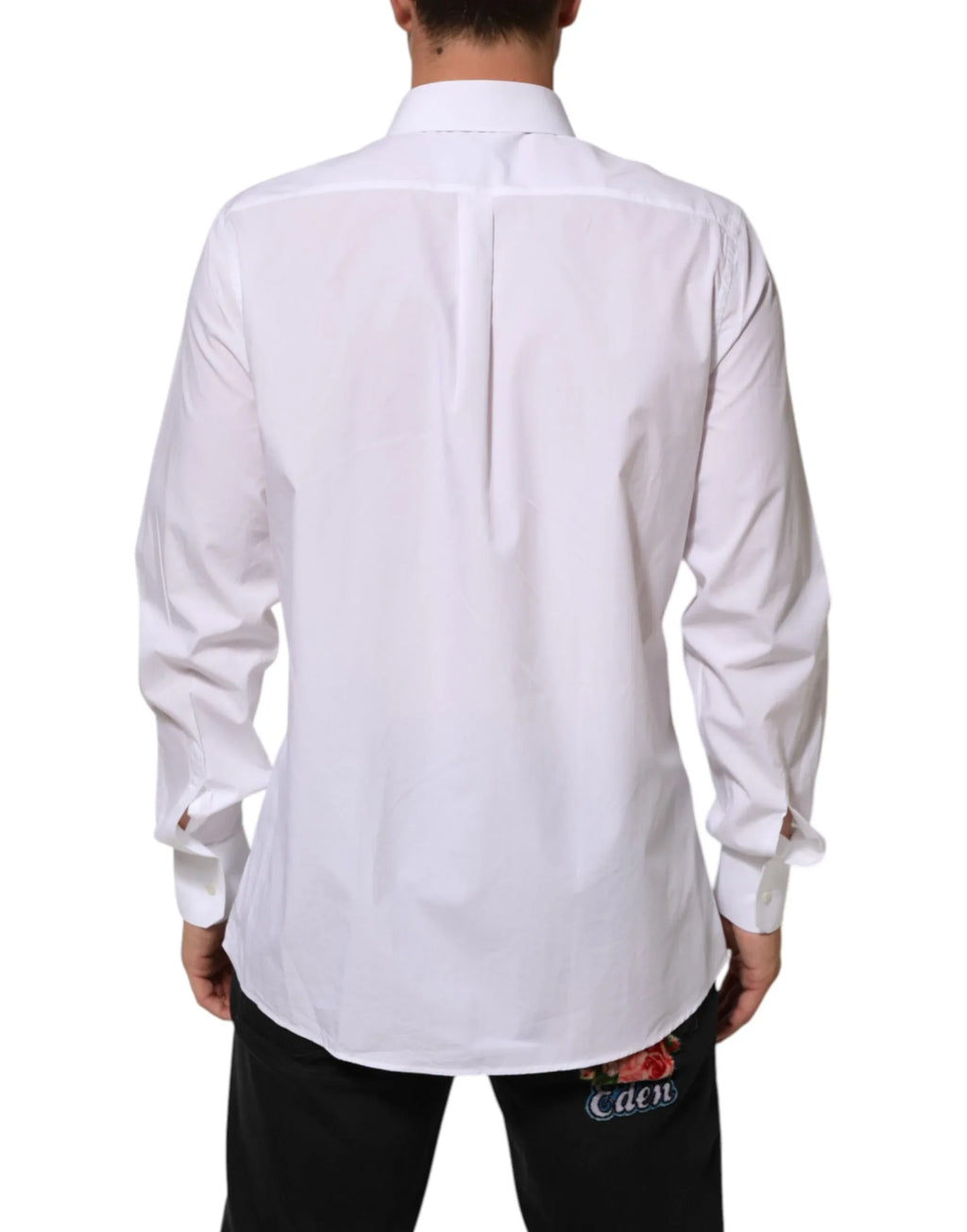 Dolce & Gabbana White Cotton MARTINI Men Formal Dress Shirt - Zeiniez