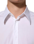 Dolce & Gabbana White Cotton MARTINI Men Formal Dress Shirt - Zeiniez