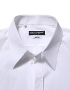 Dolce & Gabbana White Cotton MARTINI Men Formal Dress Shirt - Zeiniez