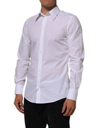 Dolce & Gabbana White Cotton MARTINI Men Formal Dress Shirt - Zeiniez