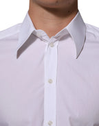 Dolce & Gabbana White Cotton MARTINI Men Formal Dress Shirt - Zeiniez