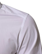 Dolce & Gabbana White Cotton MARTINI Men Formal Dress Shirt - Zeiniez