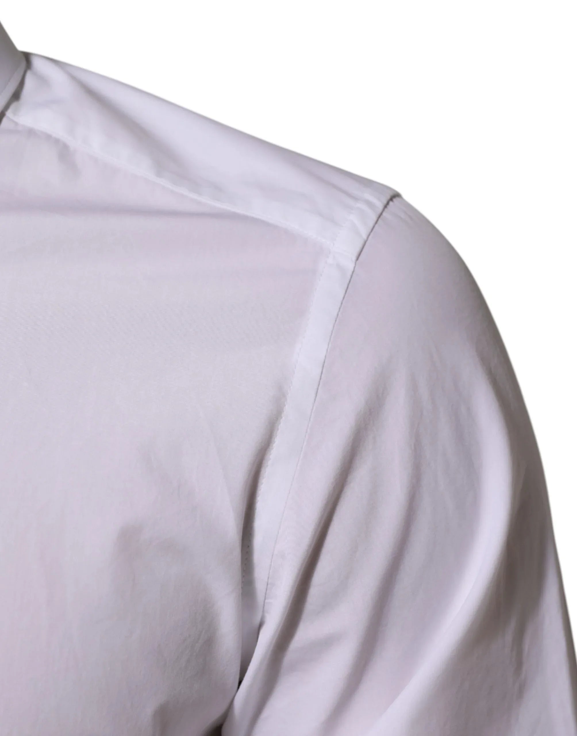 Dolce & Gabbana White Cotton MARTINI Men Formal Dress Shirt - Zeiniez