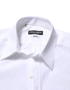 Dolce & Gabbana White Cotton MARTINI Men Formal Dress Shirt - Zeiniez