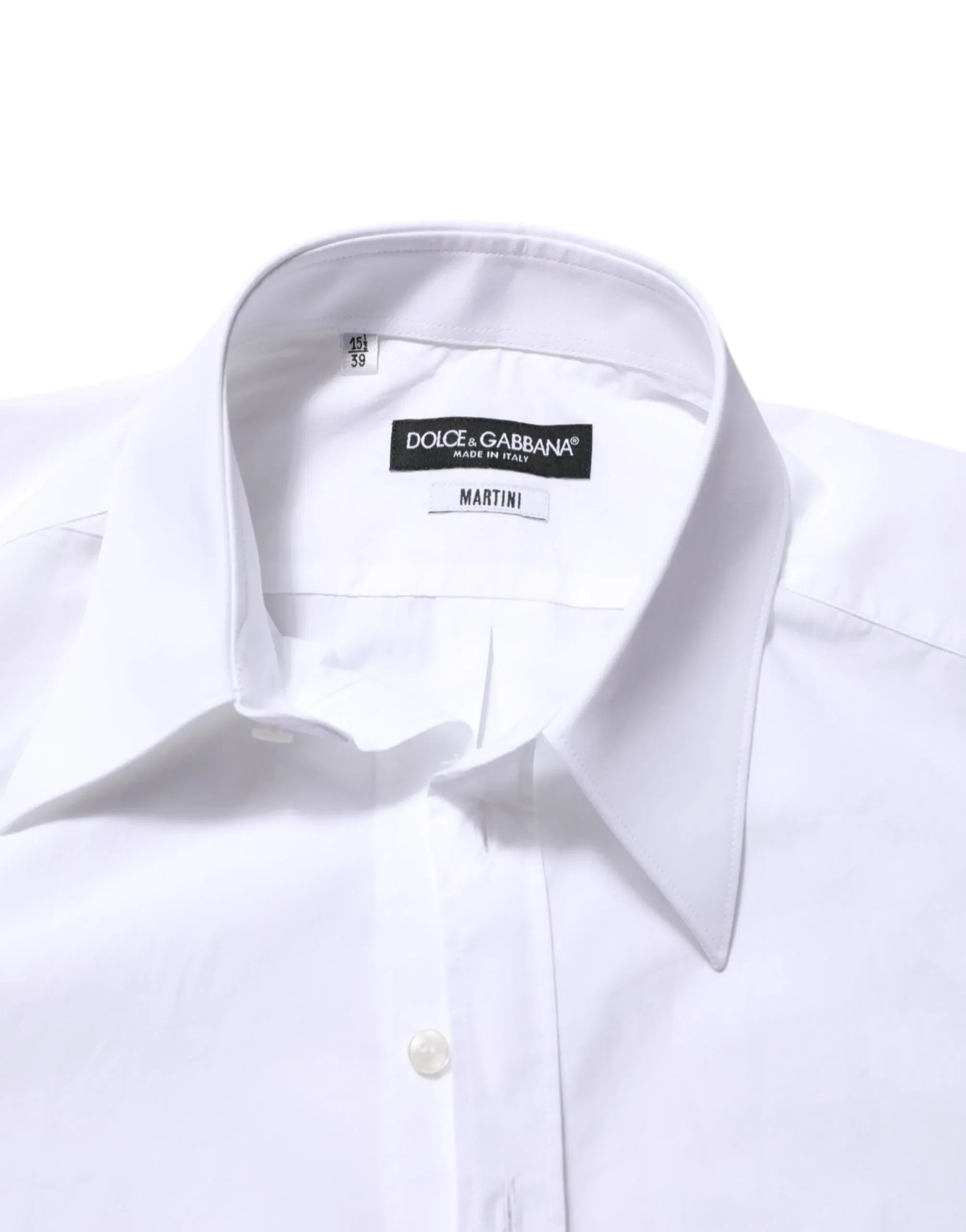 Dolce & Gabbana White Cotton MARTINI Men Formal Dress Shirt - Zeiniez