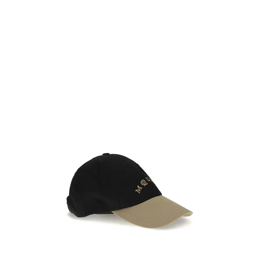 Alexander McQueen Black Cotton Cap (Baseball Hat) - Zeiniez