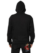 Dolce & Gabbana Black Logo FullZip Hooded Sweatshirt Sweater - Zeiniez