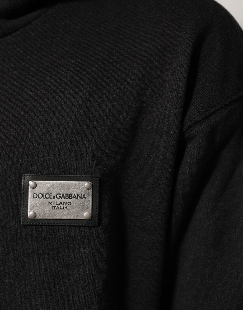Dolce & Gabbana Black Logo FullZip Hooded Sweatshirt Sweater - Zeiniez